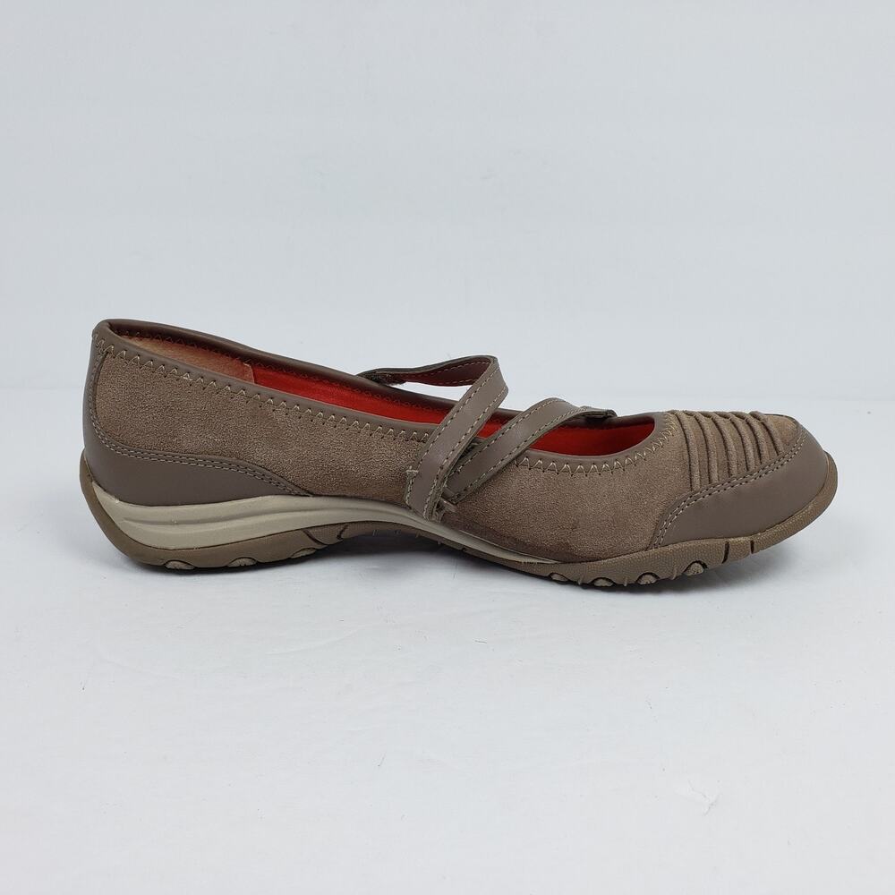 Skechers Womens Size 7 Brown Leather Casual Mary Jane Flats Shoes SN22266 - Picture 4 of 12